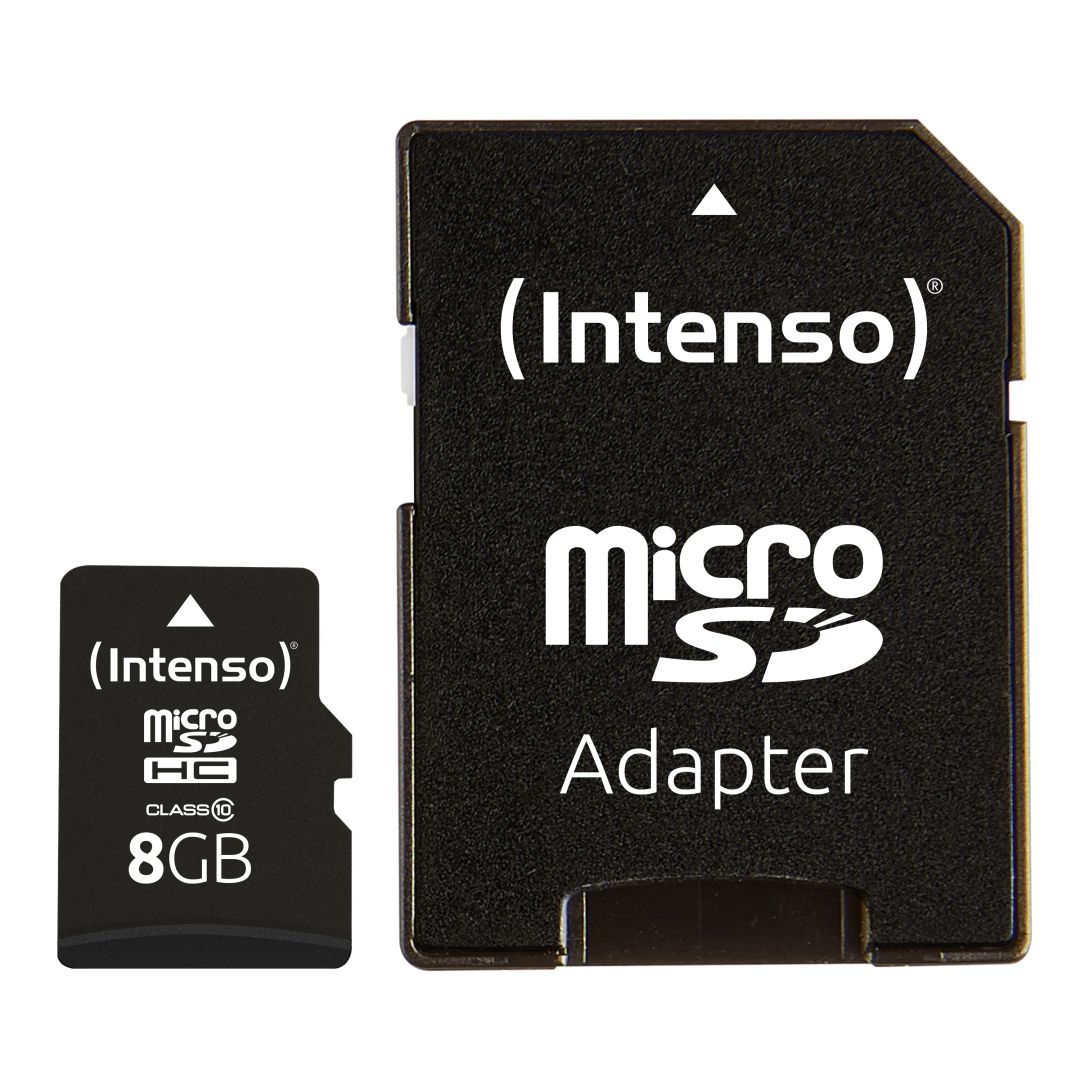 Intenso 8GB microSD Class 10 adapterrel - Image 1