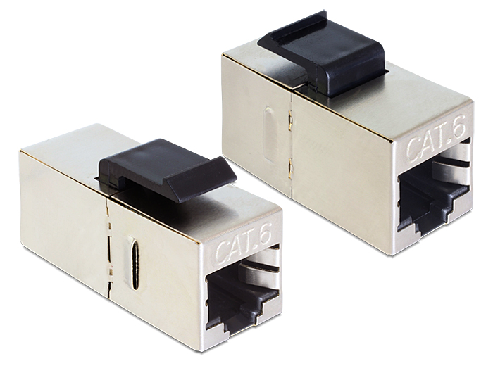 DeLock Keystone Module RJ45 jack > RJ45 jack Cat.6 compact - Image 1