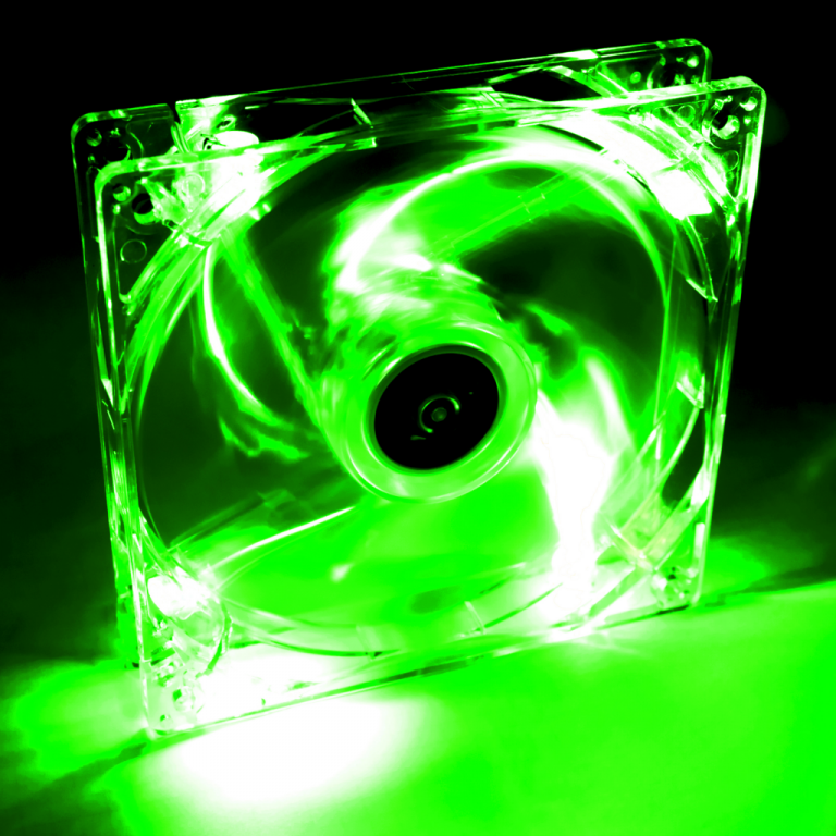Akyga AW-12A-BG System Fan 12cm Green LED OEM - Image 1