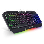 Spirit of Gamer Billentyűzet - PRO-K5 (105 gomb, Fém felső rész, RGB LED, USB, 19 anti-ghost, fekete, magyar)