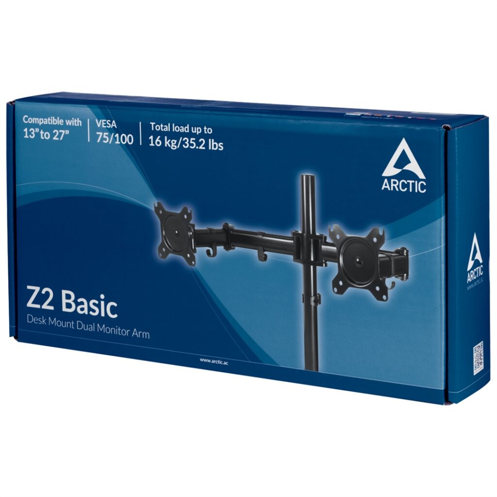 arctic-z2-basic-13-27-_8.jpg Arctic Z2 Basic Desk Mount Dual Monitor Arm Black - Image 8