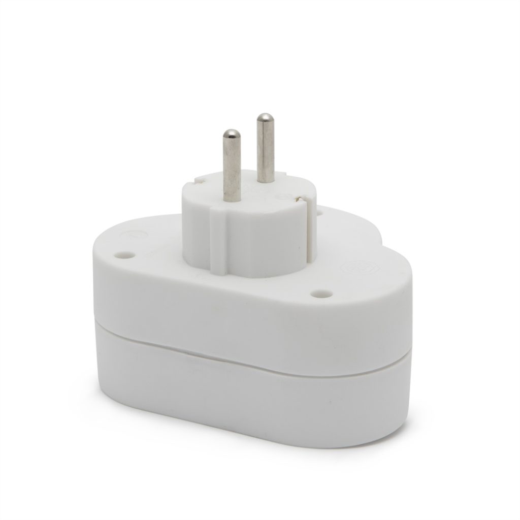 Delight Hálózati Elosztó Kapcsolóval 2DIN Fali White - Image 3