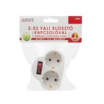 Delight Hálózati Elosztó Kapcsolóval 2DIN Fali White - Image 4