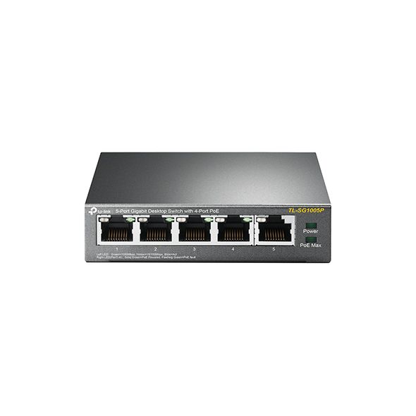 TP-Link TL-SG1005P 5-Ports Gigabit Desktop Switch with 4-Port PoE - Image 1