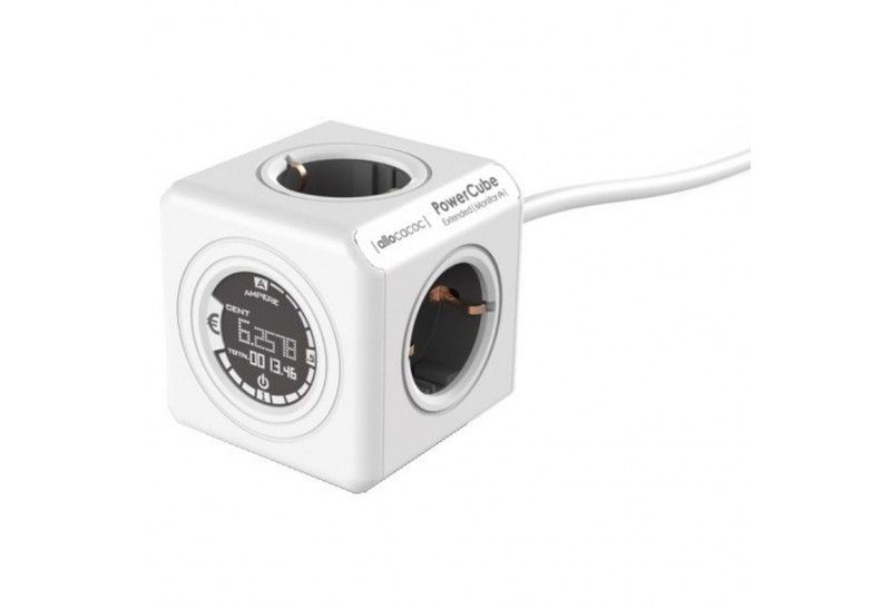 allocacoc-powercube-extended-monitor-1-5m-white-grey_1.jpg Allocacoc PowerCube Extended Monitor 1,5m White/Grey - Image 1