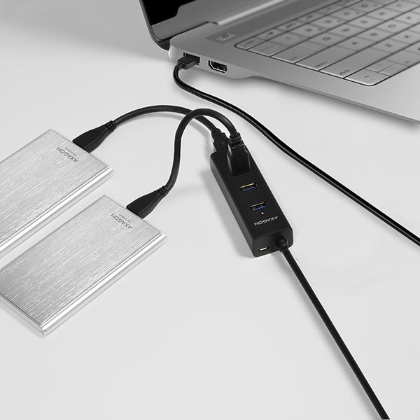 AXAGON HUE-S2BL USB3.0 Charging Hub Black - Image 6