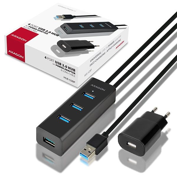 axagon-hue-s2bp-usb3.0-charging-hub_1.jpg AXAGON HUE-S2BP USB3.0 Charging Hub Black - Image 1