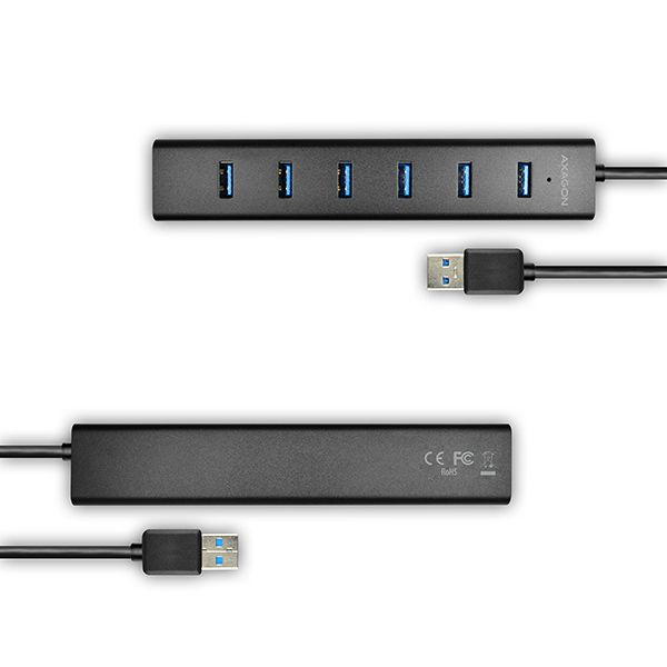 AXAGON HUE-SA7BP USB3.0 Charging Hub Black - Image 2