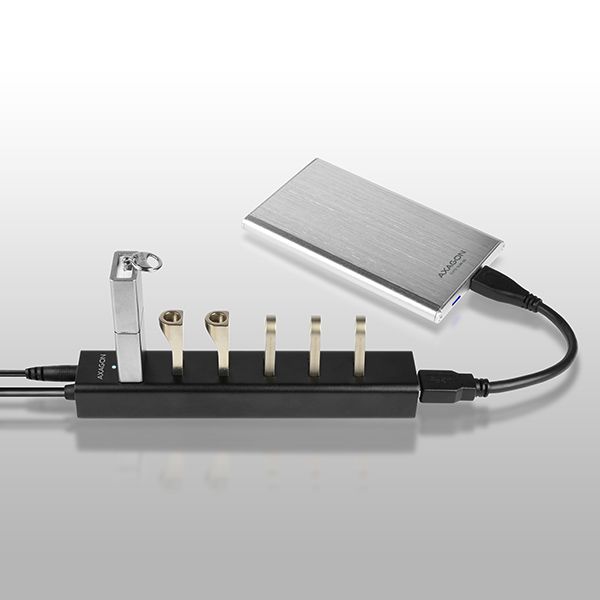 AXAGON HUE-SA7BP USB3.0 Charging Hub Black - Image 7