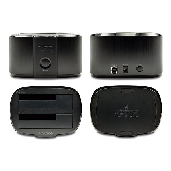 AXAGON ADSA-ST USB3.0 Dual HDD Dock Black - Image 8