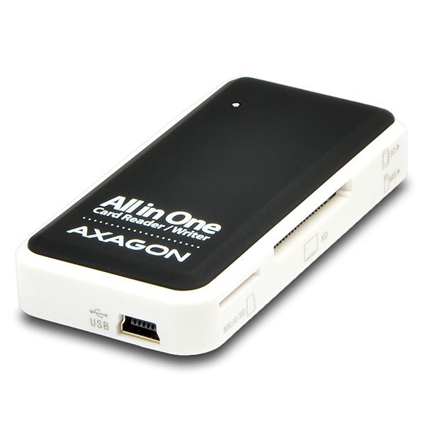 AXAGON CRE-X1 External 5-slot Card Reader Black/White - Image 1