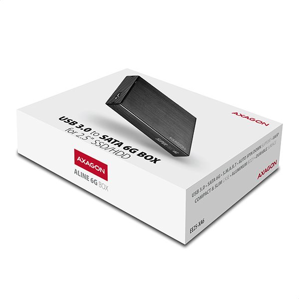 AXAGON EE25-XA6 2,5" USB3.0 HDD SATA Aline Box Black - Image 10