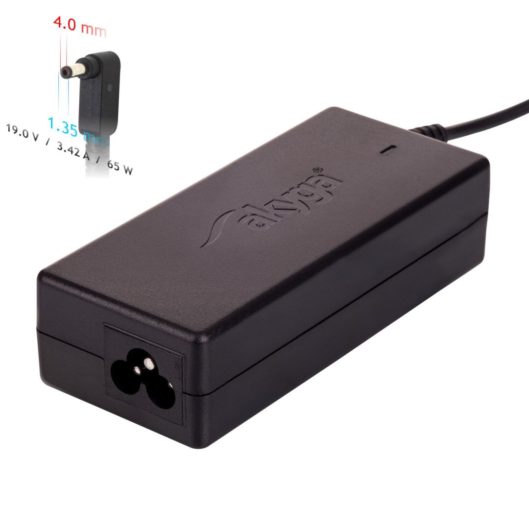 Akyga AK-ND-55 19V / 3,42A 65W 4x1,35mm univerzális hálózati notebook töltő - Image 1