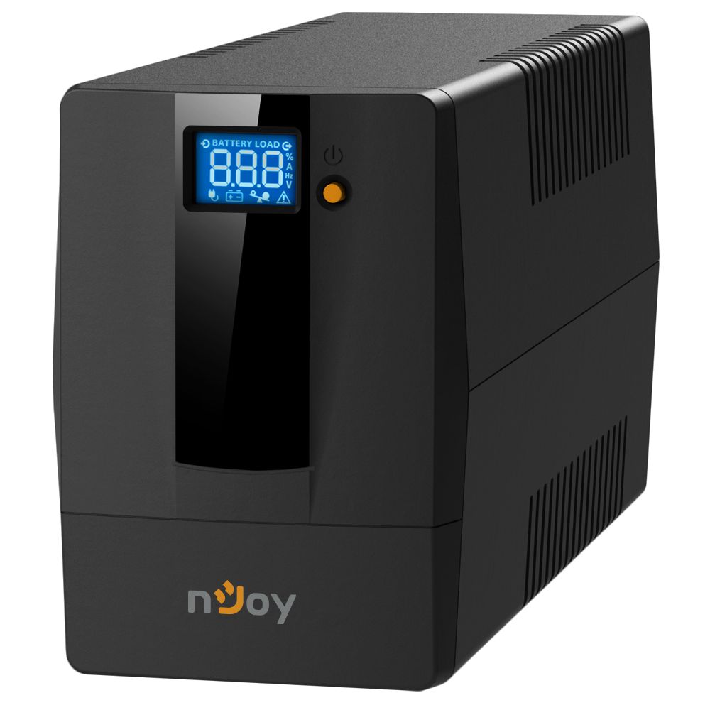 njoy-horus-plus-800-ups-800va_1.jpg NJOY Szünetmentes 800VA - Horus Plus 800 (2 Schuko, line-interaktív, RJ11 védelem, USB, szoftver, LCD kijelző, fekete) - Image 1