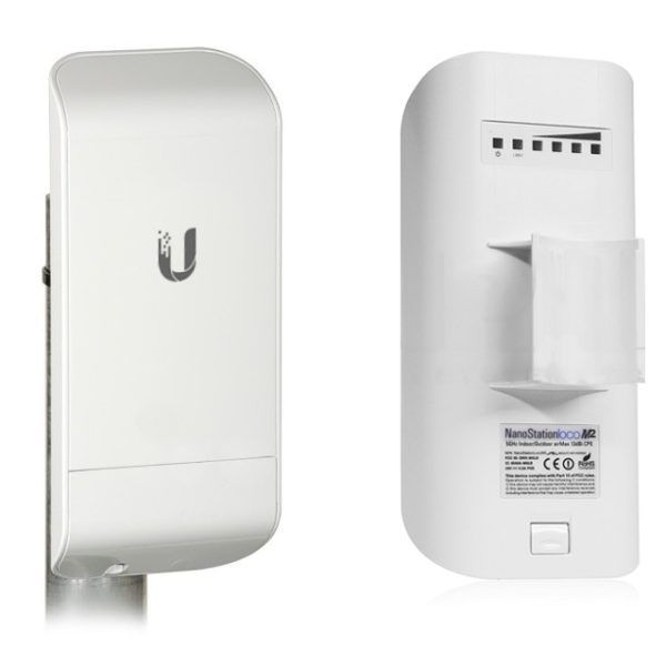 ubiquiti-nanostation-loco-m2-2.4ghz-airmax-cpe-8dbi_1.jpg Ubiquiti LOCOM2 airMAX NanoStationM 2 GHz loco Station Access Point White - Image 1