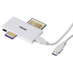 Hama USB3.0 Multi-Card Reader SD/microSD/CF/MS White - Image 3