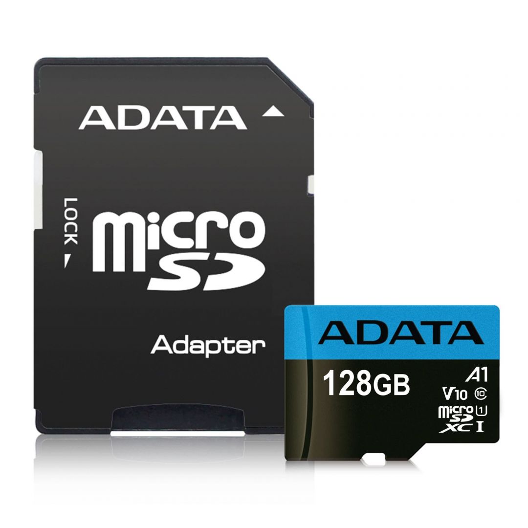 a-data-128gb-microsdxc-premier-uhs-i-class10-v10-a1-adapterrel_1.jpg ADATA Memóriakártya MicroSDXC 128GB + Adapter UHS-I CL10 (100/25) - Image 1