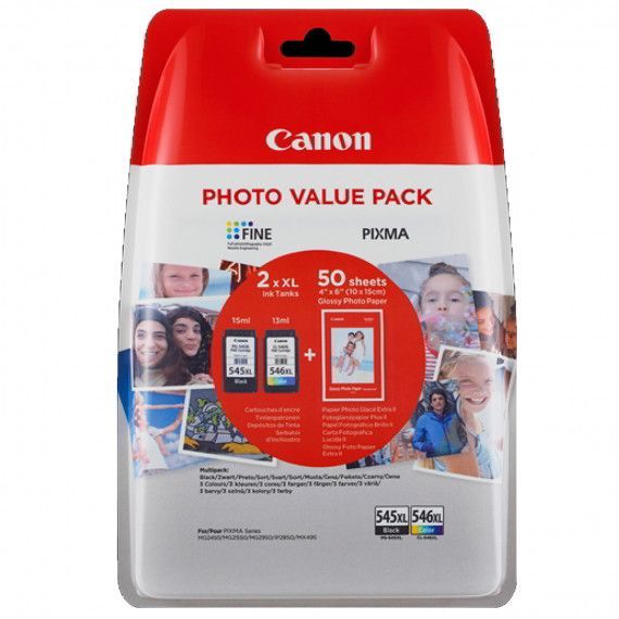 Canon PG-545XL/CL-546XL Photo Value Pack tintapatron - Image 1
