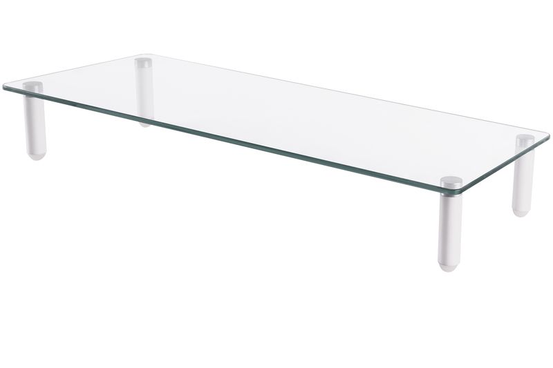 Digitus DA-90358 Universal Glass Monitor Riser White - Image 1