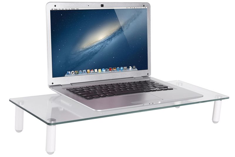 Digitus DA-90358 Universal Glass Monitor Riser White - Image 2