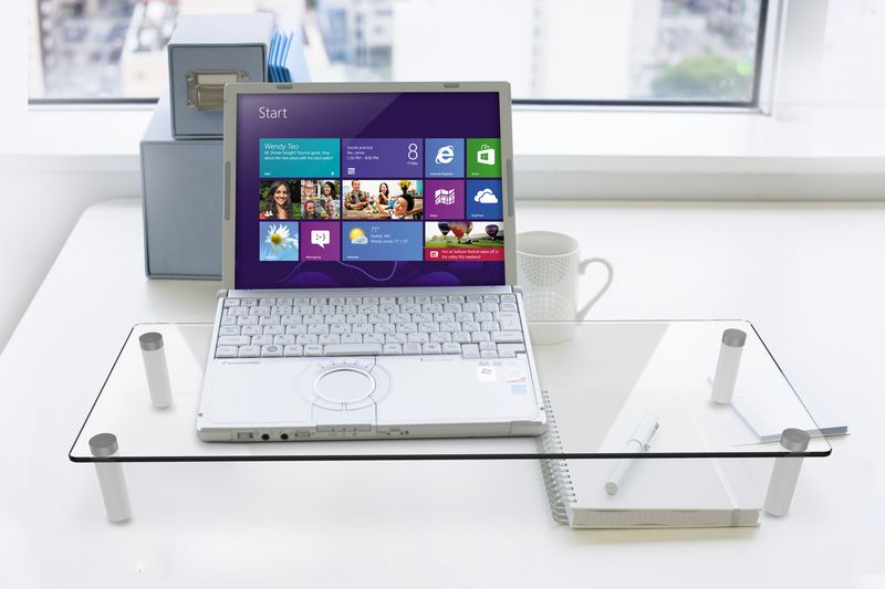 Digitus DA-90358 Universal Glass Monitor Riser White - Image 3
