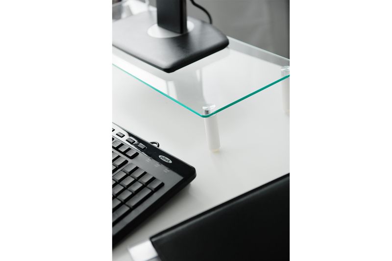 Digitus DA-90358 Universal Glass Monitor Riser White - Image 7