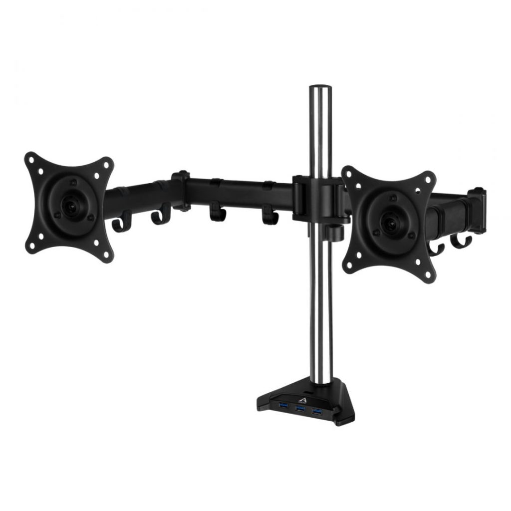 Arctic Z2 Pro Gen 3 Dual Monitor Arm with SuperSpeed USB Hub Black - Image 1