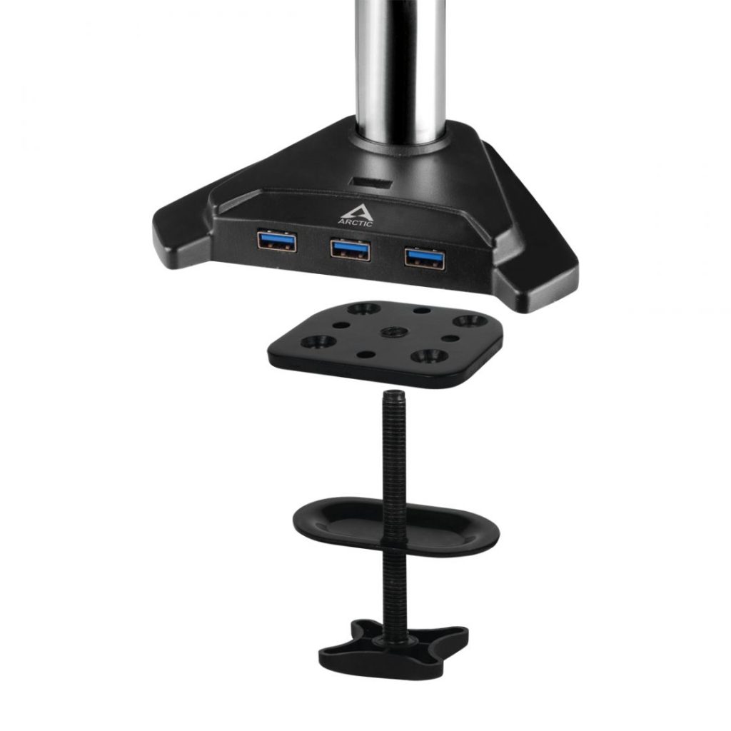 Arctic Z2 Pro Gen 3 Dual Monitor Arm with SuperSpeed USB Hub Black - Image 10