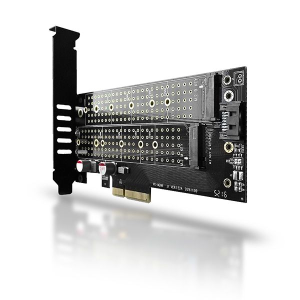 AXAGON PCEM2-D PCIe NVMe+SATA M.2 Adapter - Image 1