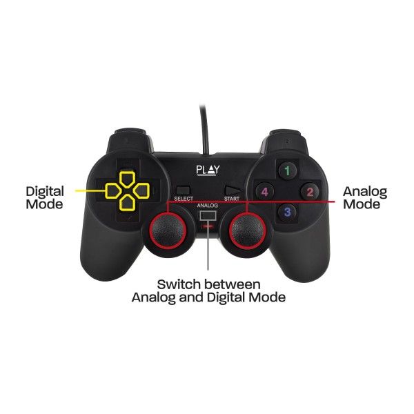 Ewent PL3330 Play USB Gamepad Black - Image 4