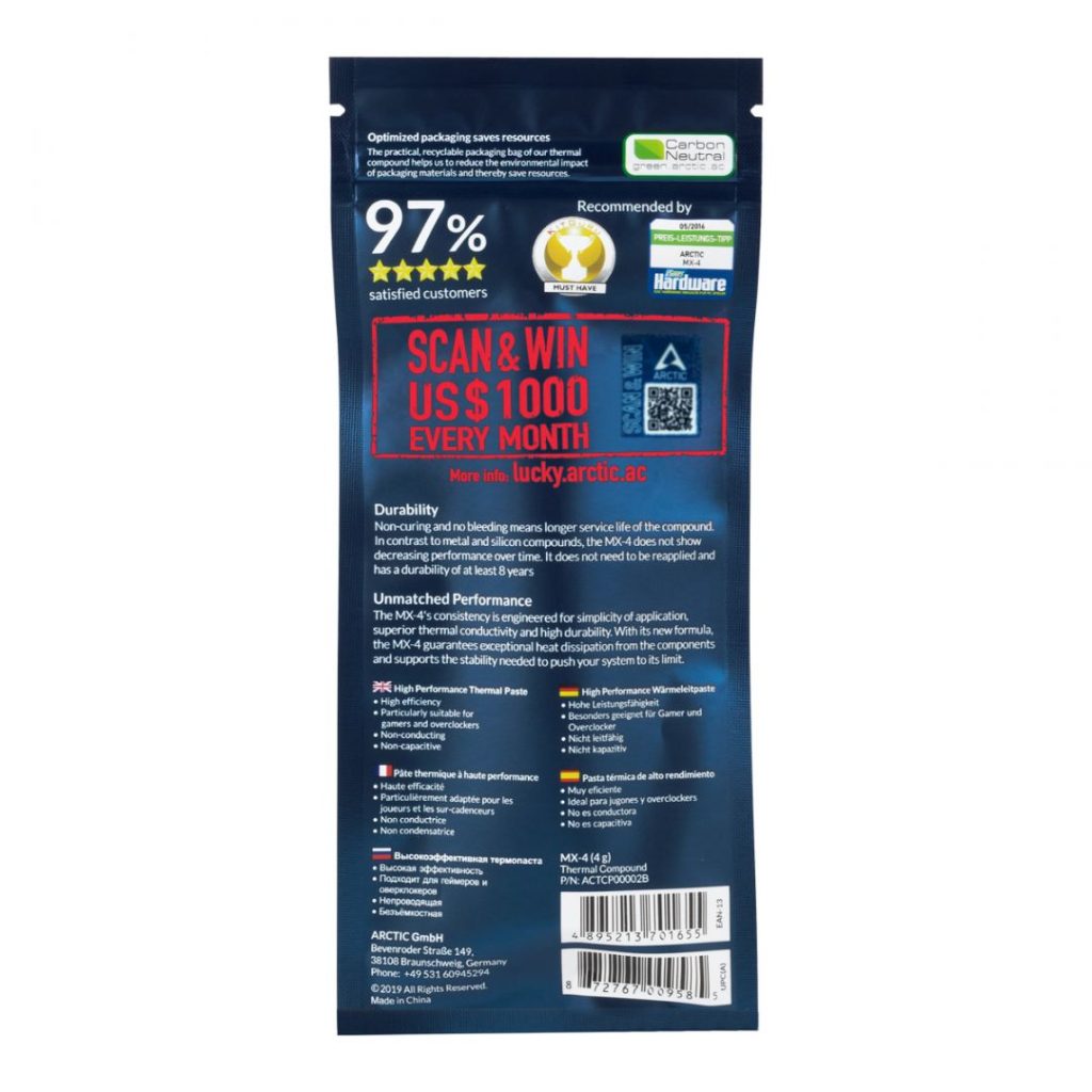 arctic-mx-4-hutopaszta-4g-2019-edition_3.jpg Arctic MX-4 2019 Edition Hővezető Paszta 4g - Image 3