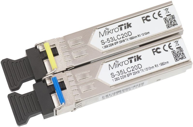Mikrotik S-3553LC20D Two SFP (1.25G) module kit single mode - Image 1