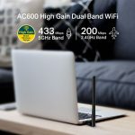 TP-Link Archer T2U Plus AC600 High Gain Wireless Dual Band USB Adapter - Image 3