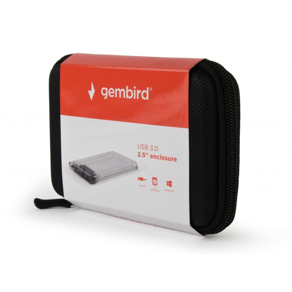 Gembird 2,5" EE2-U3S-5-S USB3.0 Enclosure Transparent - Image 8