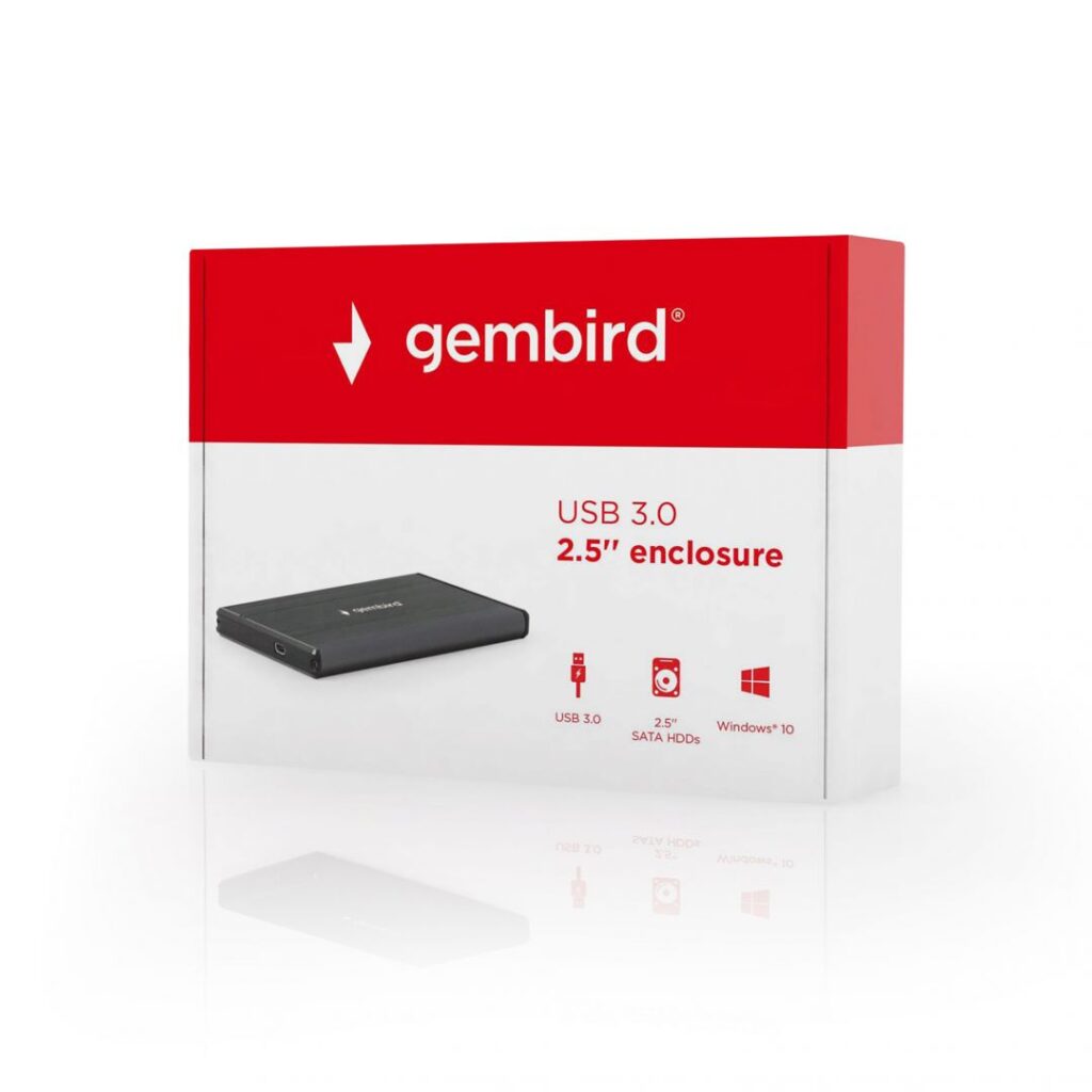 Gembird 2,5" EE2-U3S-3 USB3.0 Enclosure Aluminium Black - Image 6