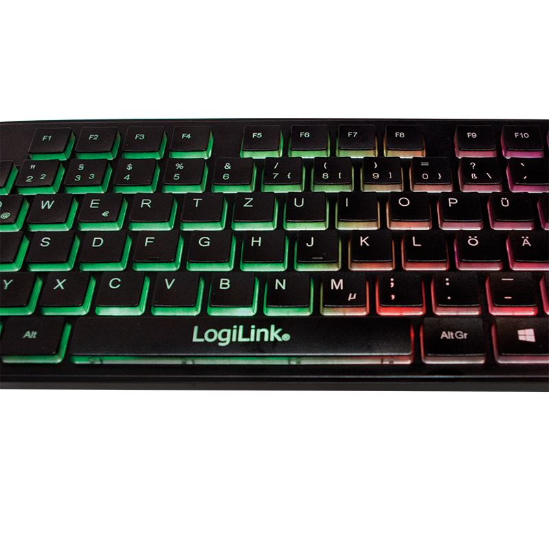 Logilink Illuminated keyboard Black DE - Image 3