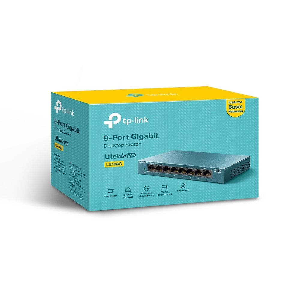 TP-Link LS108G LiteWave 8-Port Gigabit Desktop Switch - Image 5