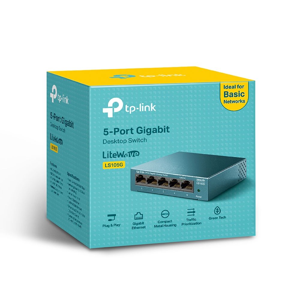 TP-Link LS105G LiteWave 5-Port Gigabit Desktop Switch - Image 5