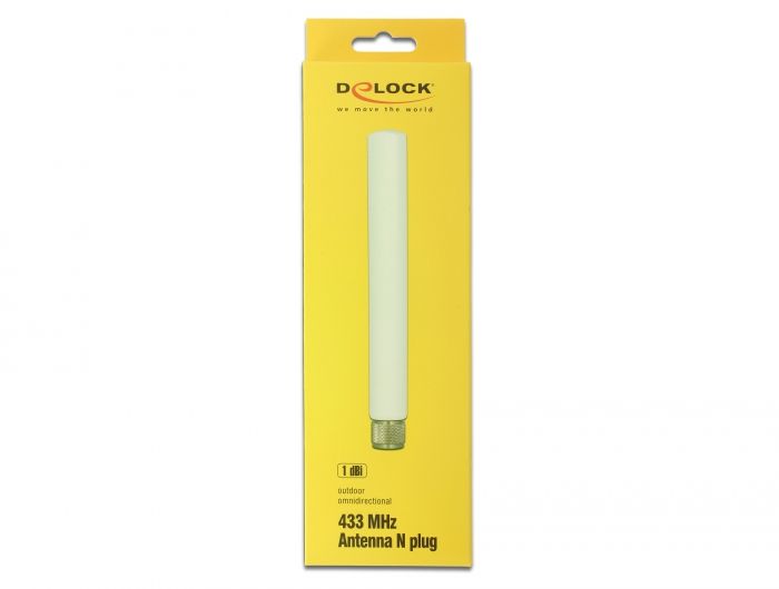 DeLock 433MHz Antenna N plug 1.45 dBi omnidirectional fixed outdoor White - Image 2