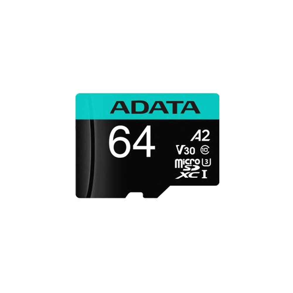 a-data-64gb-microsdxc-premier-pro-class-10-uhs-i-u3-a2_2.jpg A-Data 64GB microSDXC Premier Pro Class 10 UHS-I U3 A2 V30 + adapterrel - Image 2
