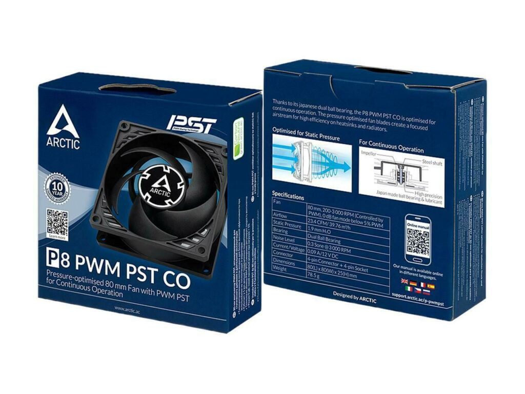 Arctic P8 PWM PST CO (Black/Black) - Image 5