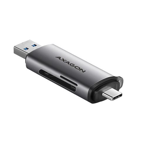axagon-cre-sac-usb-c-3.2-gen-1-card-reader_1.jpg AXAGON CRE-SAC SUPERSPEED USB-C+USB-A Card Reader Black - Image 1