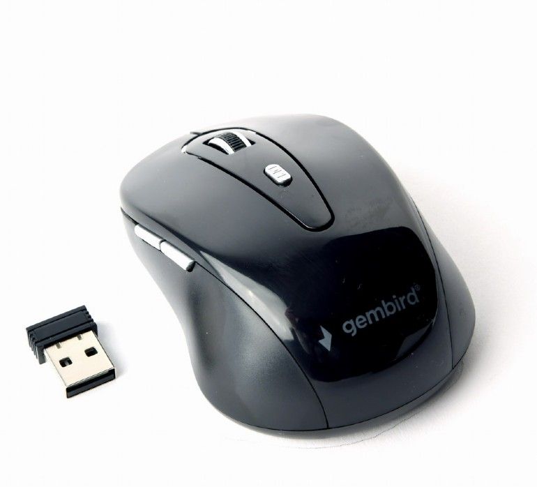 Gembird MUSW-6B-01 wireless optical mouse Black - Image 1