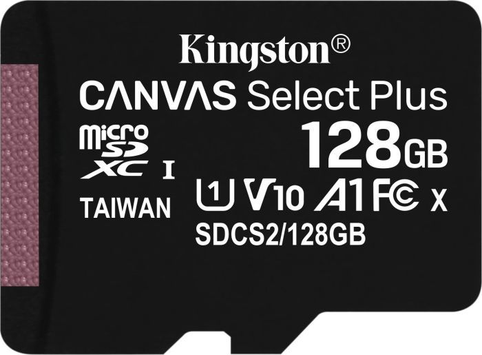 Kingston 128GB microSDXC Canvas Select Plus Class 10 100R A1 C10 Card + adapterrel - Image 2
