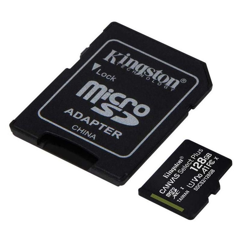 Kingston 128GB microSDXC Canvas Select Plus Class 10 100R A1 C10 Card + adapterrel - Image 3