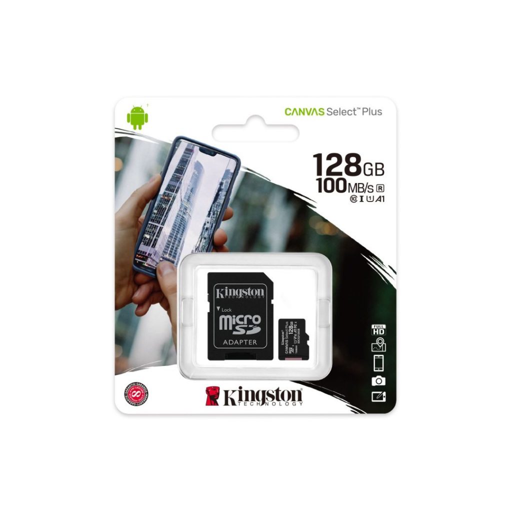 Kingston 128GB microSDXC Canvas Select Plus Class 10 100R A1 C10 Card + adapterrel - Image 4
