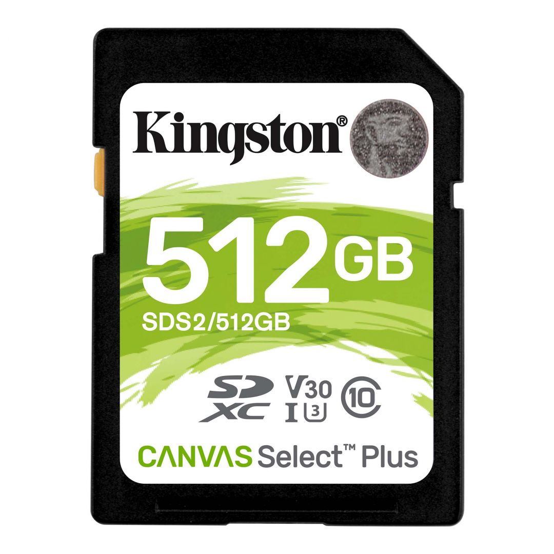 Kingston 512GB SDXC Canvas Select Plus Class 10 100R C10 UHS-I U3 V30 - Image 1