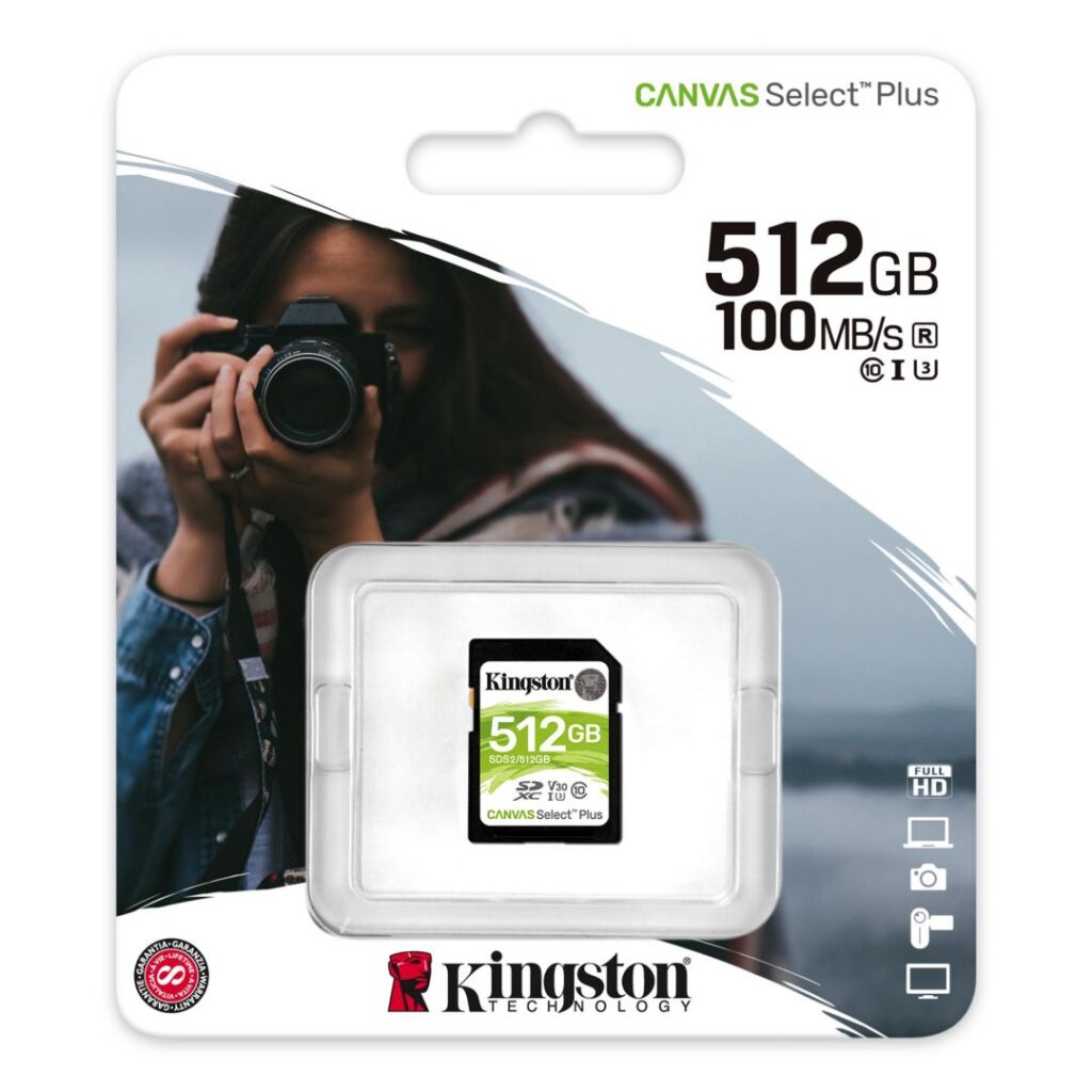 Kingston 512GB SDXC Canvas Select Plus Class 10 100R C10 UHS-I U3 V30 - Image 3