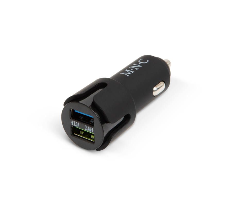 M.N.C Szivargyújtó adapter - 2 x USB - 2,1A Black - Image 1