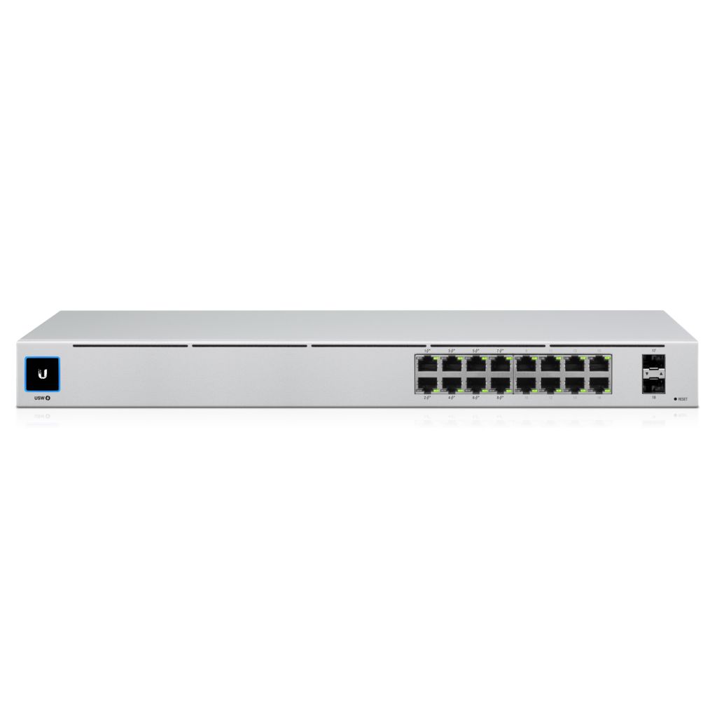 Ubiquiti UniFi Switch Gen2, 16x gigabit RJ45 port, 2xSFP port, 8x 802.3af/at PoE max. 60W, rackbe szerelhető - Image 2